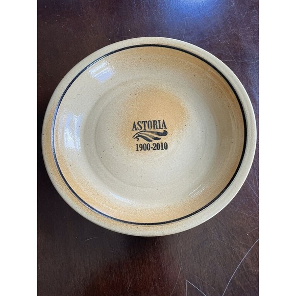 astoria pie plate, 1900-2010 Anniversary.  9”  diameter and 1.5 deep.  Variegate - Picture 1 of 3